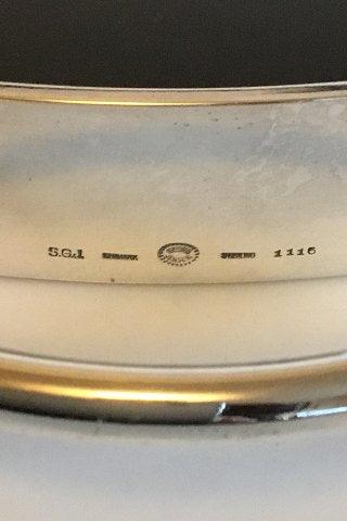 Georg Jensen Sterling Silver Rund Bakke med håndtag No 1116