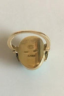 Georg Jensen 14K Gold Ring with Turquoise No 1051