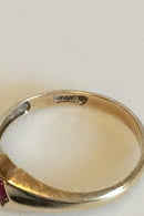 DTA 14 K Gold Ring mit rotem Stein