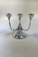 Georg Jensen Sterling Sølv Par 3-armet lysestager No 537B(2)