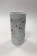 Bjørn Wiinblad for Rosenthal Cylindrical Vase with gold decoration