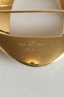 Georg Jensen Firkantet broche af 18 karat guld No 1368