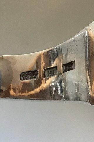 Stor Tidlig Forgyldt Serveringsske i 13 lødig sølv