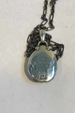   1997 ラブラドライト　シルバーネックレス　925 Georg Jensen 1997 ラブラドライト・ストーン付スターリングシルバー