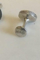 Turnbull & Asser 灰色珍珠母钮银质袖扣