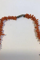 Coral Necklace with Silver clasp