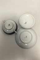 Bing Grondahl蓝色套装，带金色装饰，第247号奶杯