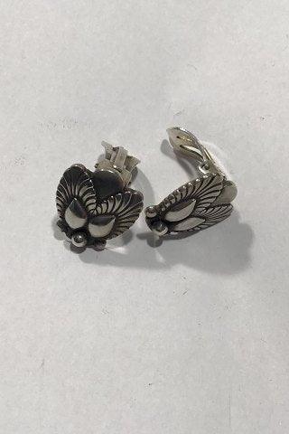 Georg Jensen Sterling Sølv Øreclips No 110 Pinje