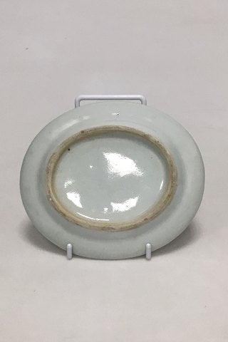 Kinesisk canton porcelæn (gold & green) ovalt fad.