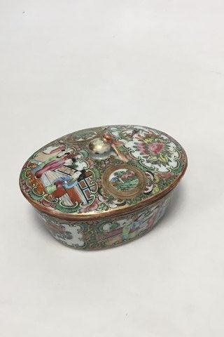 Kinesisk canton porcelæn (gold & green) terrin.