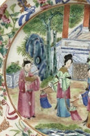 Kinesisk canton porcelæn (gold & green) tallerken.