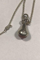 Georg Jensen Sterling Silver Necklace with Pendant No 453 Droplet Pink Quartz（ジョージ ジェンセン スターリング シルバー ネックレス ペンダント No 453 ドロップレット ピンク クォーツ