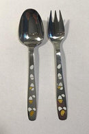 Cohr Sterling Sølv Barnebestik Ske/Gaffel (Æg og Kylling)