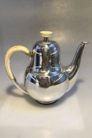 F Hingelberg Sterling Sølv Kaffekande m knop og hank af ben