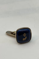 Georg Jensen Sterling Sølv Manchetknapper med porcelæns logo