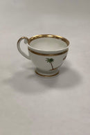 Fransk Kaffekop i Porcelæn malet med Kattedyr