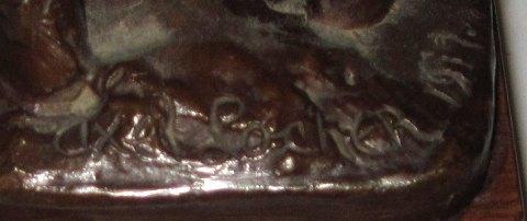 Axel Locher Bronce Figur af "Per Degn"
