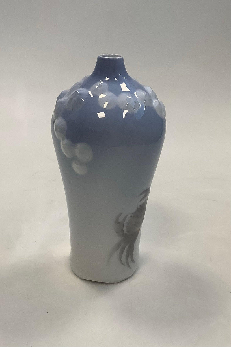 Royal Copenhagen Art Nouveau Vase med Krabbe og Rurer No. 453/253