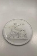 Bing and Grondahl Biscuit Plate Shepherdess with a Amorphous. No. 110