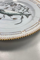 Royal Copenhagen Privat gemalt Flora Danica Fisch Teller Nr 3549