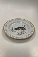 Royal Copenhagen Privat gemalt Flora Danica Fisch Teller Nr 3549