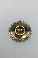 A. Michelsen Forgyldt Sterling Sølv Marguerit Broche (Guilloche)