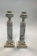 Couple Royal Copenhagen Flora Danica Candlesticks No 503