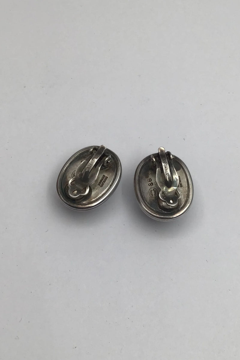 Georg Jensen Sterling Sølv Øreringe No. 86 (Clips)