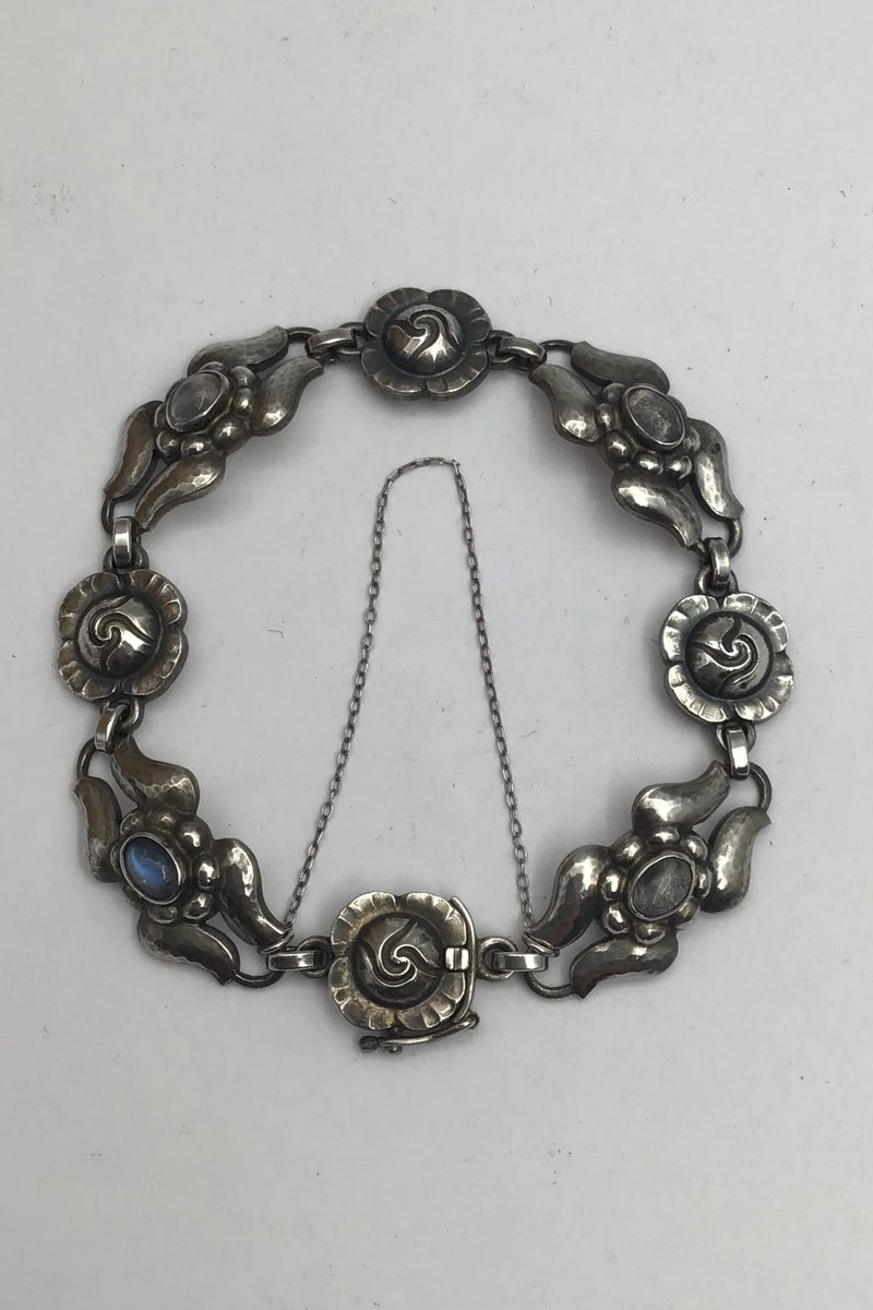 Georg Jensen Sterling Silver Bracelet 18 Moonstone
