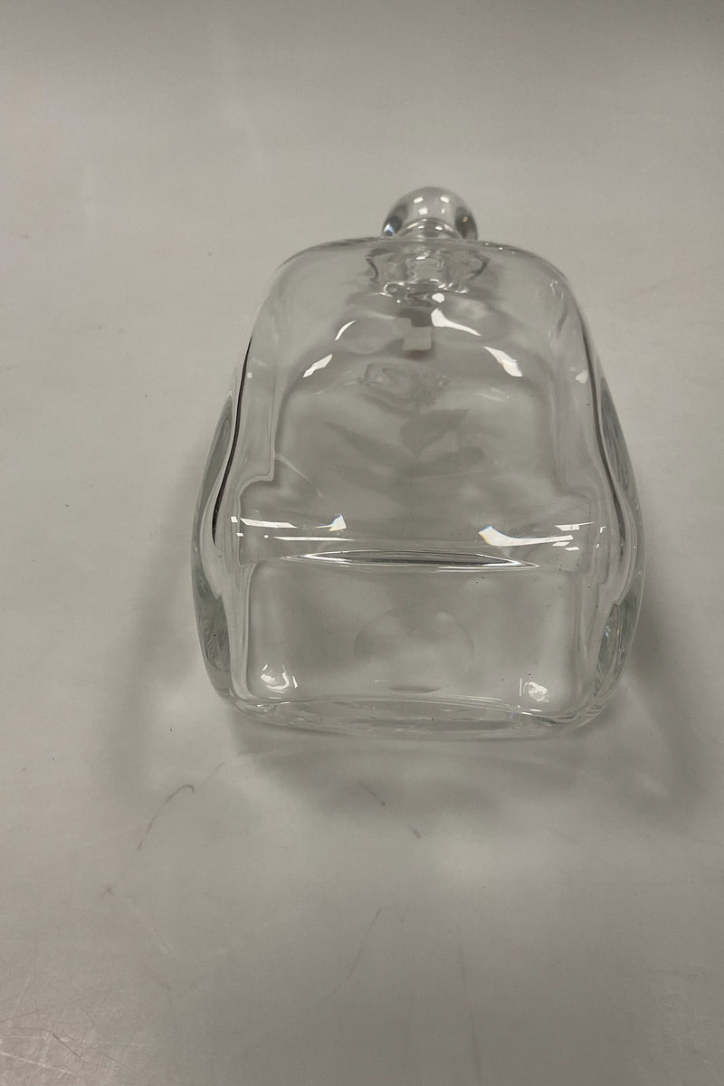 Holmegaard Karaffel i klart glas med gravering af plante