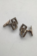 Knud V Andersen Sterling Sølv Manchetknapper (Brutalist)