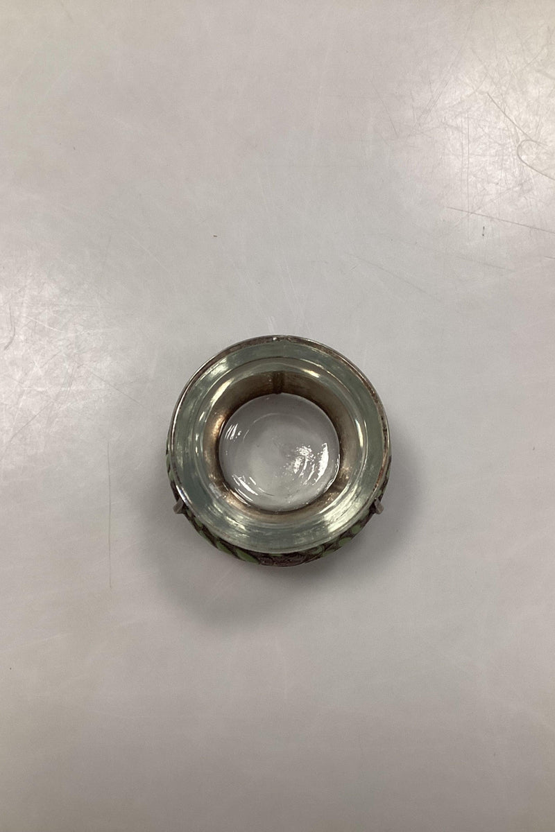 Russian salt cellar in silver / silver plate and enamel