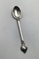 Evald Nielsen Sølv No 3 Kaffeske (Grøn Agat)