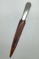 Dansk Sølv Brevkniv (Imiteret Rav)