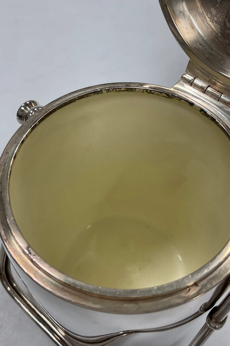 Georg Jensen Sterling Sølv Marmelade Krukke med Emajle af Magnus Stephensen No. 1005