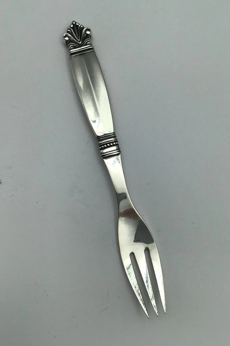 Georg Jensen Sterling Sølv Dronning Frugtgaffel No. 71