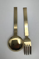 J. Tostrup, Norge Sterling Sølv og Emalje Barnebestiksæt (Forgyldt)