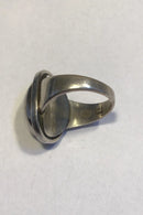 Georg Jensen Sterling Silver Ring with Silver Stone No 46A