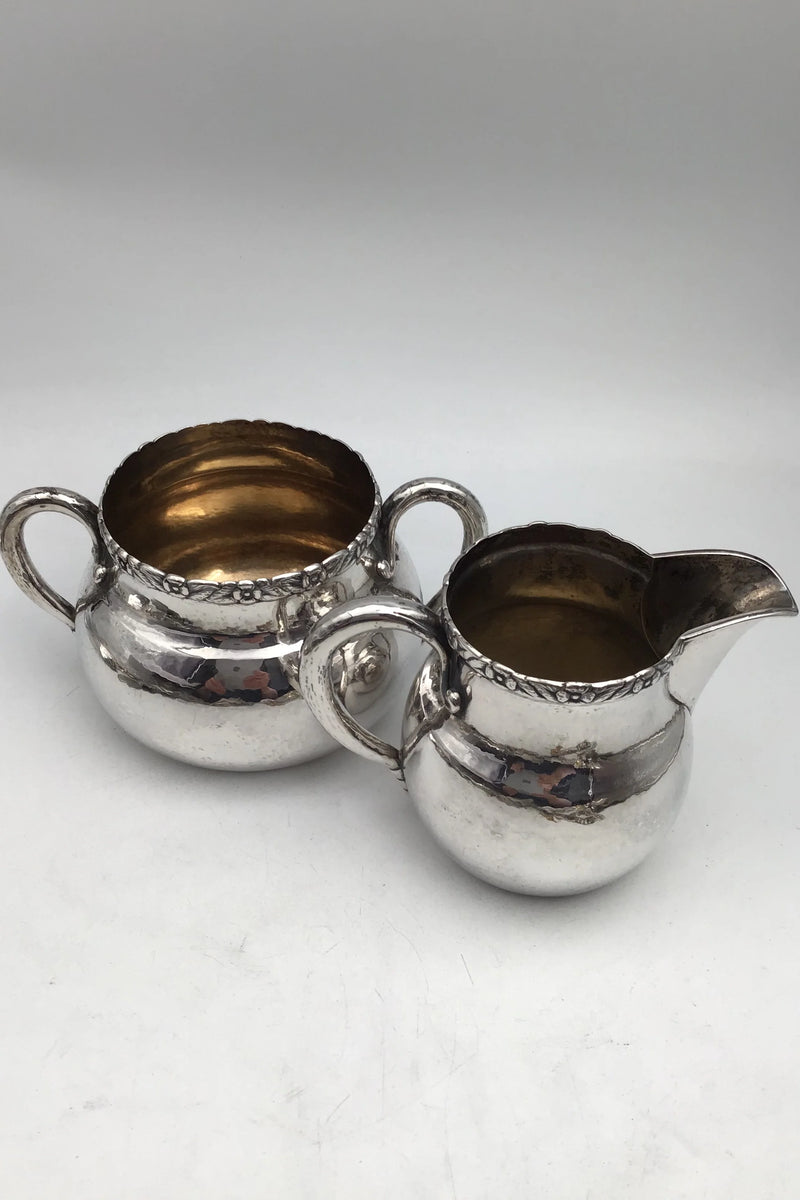 Evald Nielsen Sølv Fløde Sukker Sæt (1927+1928)