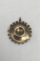 A Michelsen Forgyldt Sterling Sølv Marguerit Vedhæng