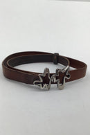 Georg Jensen Sterling Sølv og Læder Choker Halsbånd No 428B Henning Koppel