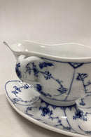 Royal Copenhagen Blaue kannelierte, schlichte Soßenschüssel Nr. 202
