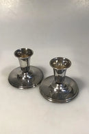 デンマーク製シルバーキャンドルスティック、H Fischer (2)