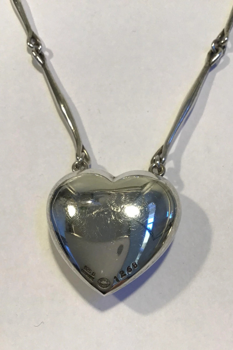 Georg Jensen Sterling Silver Necklace with Small Heart Pendant No 126B