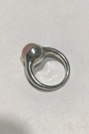 Georg Jensen Sterling Silber Ring Nr. 453 Rosa Tröpfchen Rosa Quarz