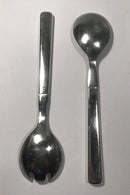 Georg Jensen Sterling Silver/Steel Ornamental Modern Salad Set