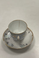 Tidlig Royal Copenhagen Art Nouveau Kop og underkop No 9