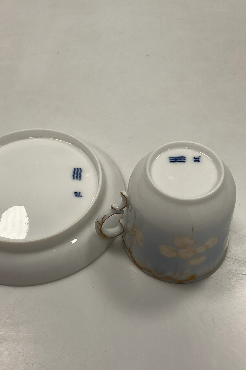 Tidlig Royal Copenhagen Art Nouveau Kop og underkop No 7