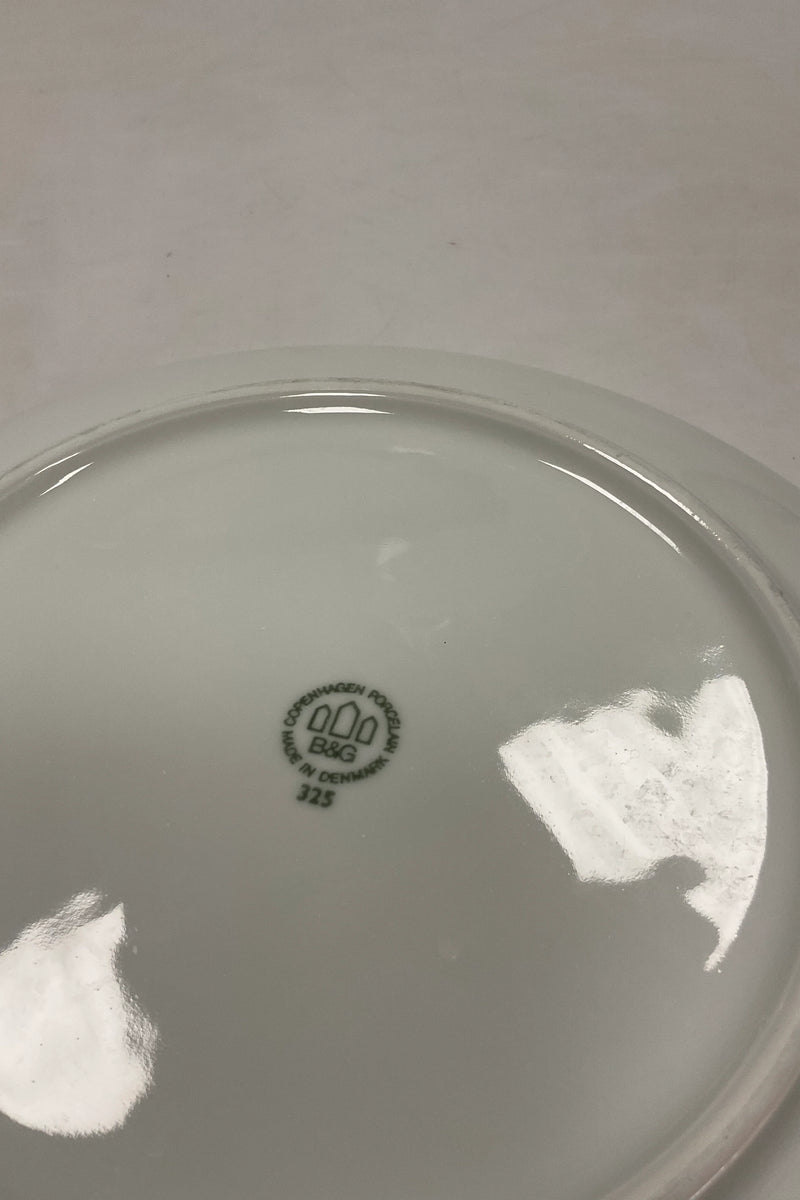 Bing og Grøndahl middagstallerken i hvid uden dekoration No. 325