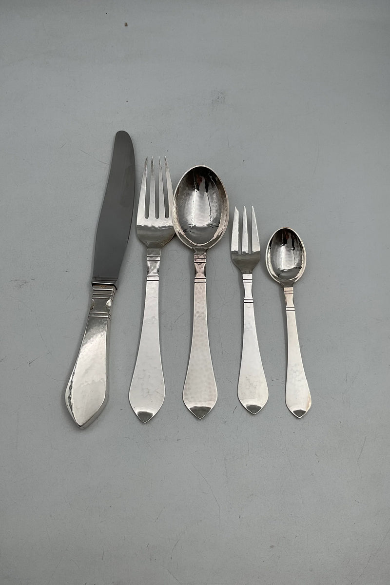 Georg Jensen Sterling Sølv Antik Bestiksæt til 8 personer 40 dele